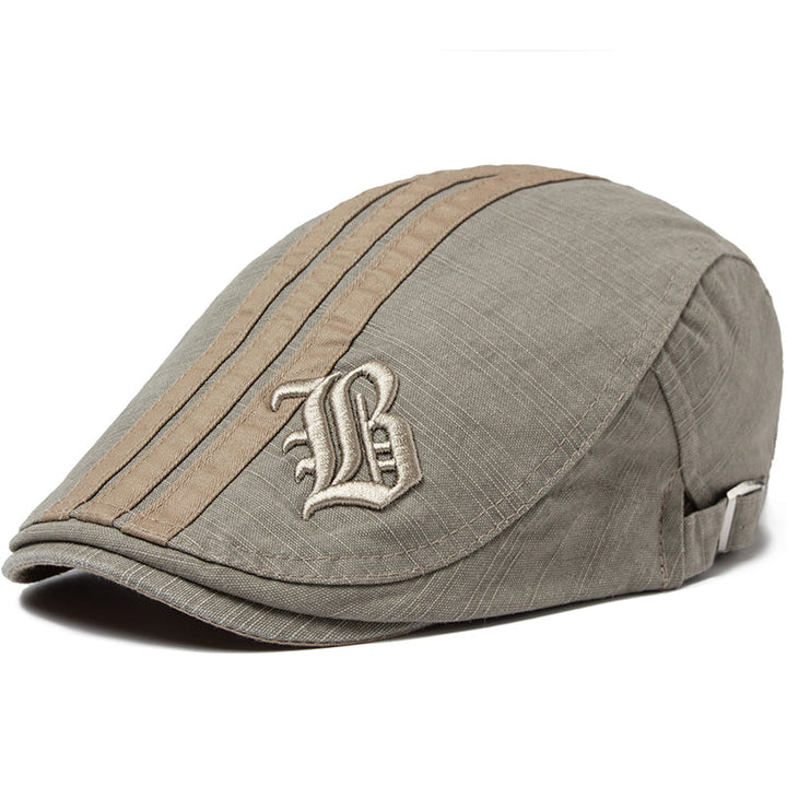Benjamin | Haftowana czapka typu flat cap