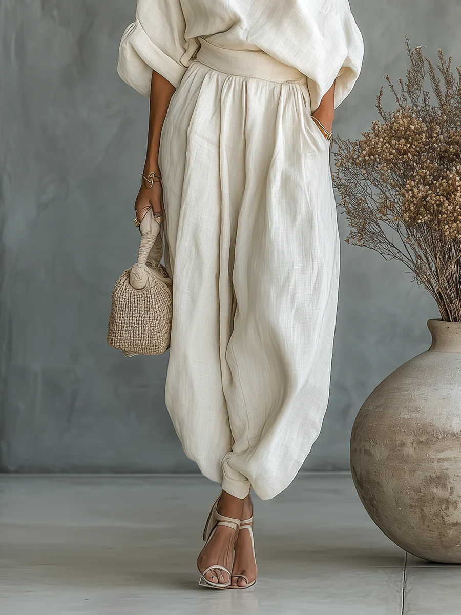 Joanne | Elegancki Zestaw 2-Częściowy z Odkrytymi Ramionami