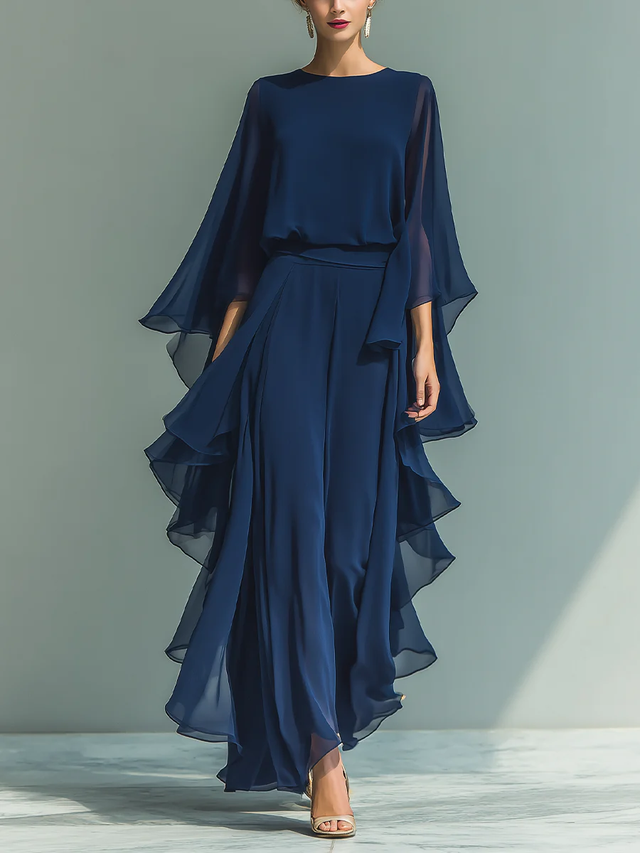 Beatrice | Elegancki Zestaw Chiffonowy