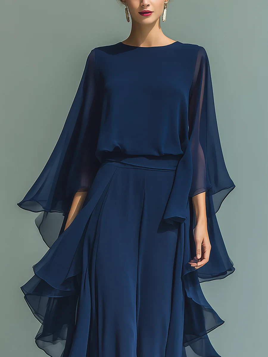 Beatrice | Elegancki Zestaw Chiffonowy