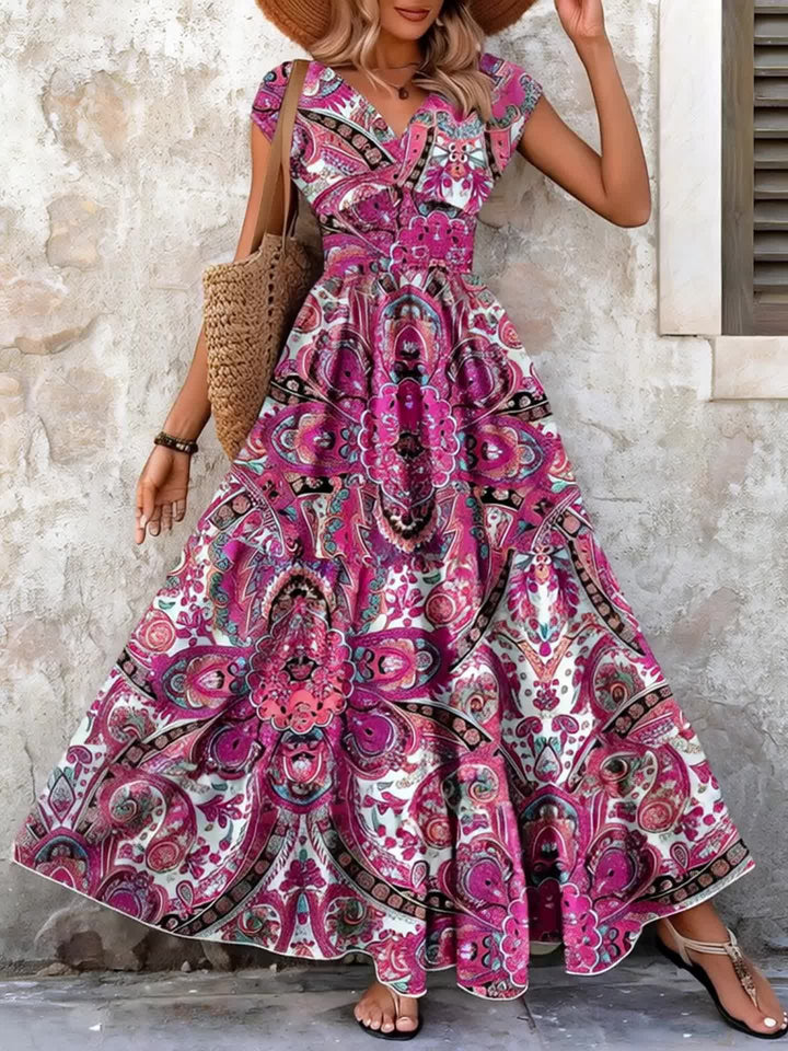 Tabitha | Sukienka Maxi w Wzór Paisley