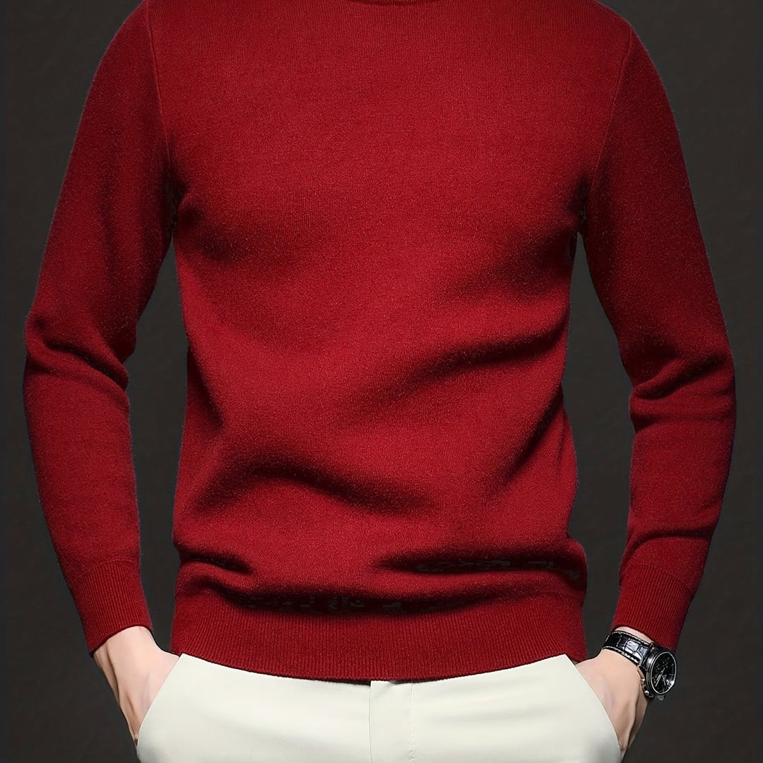 Tobias | Elegancki Sweter z Wysokim Kołnierzem
