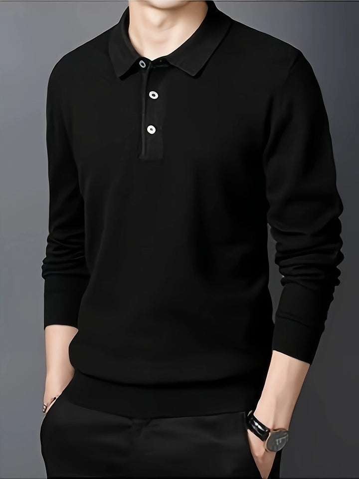 Frederick | Wyszukany Sweter Polo z Kołnierzykiem