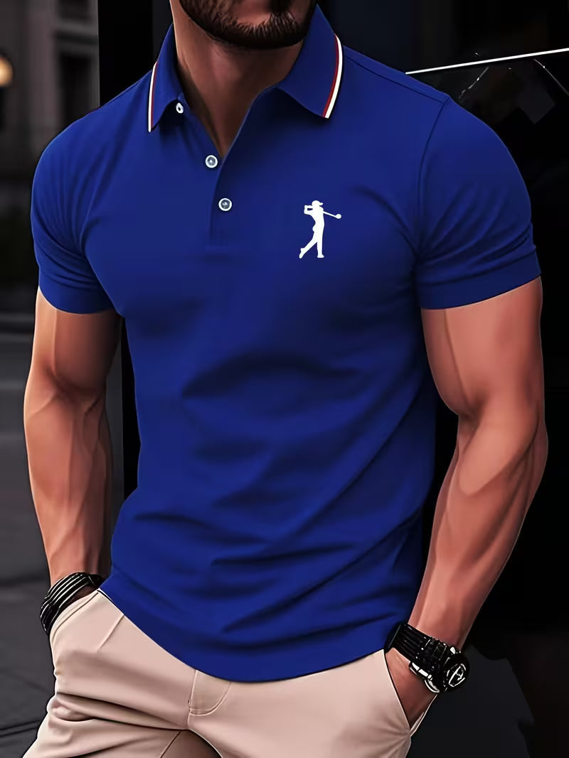 Simeon | Casual Koszula Golfowa z Krótkim Rękawem