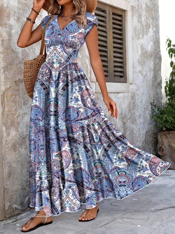 Tabitha | Sukienka Maxi w Wzór Paisley