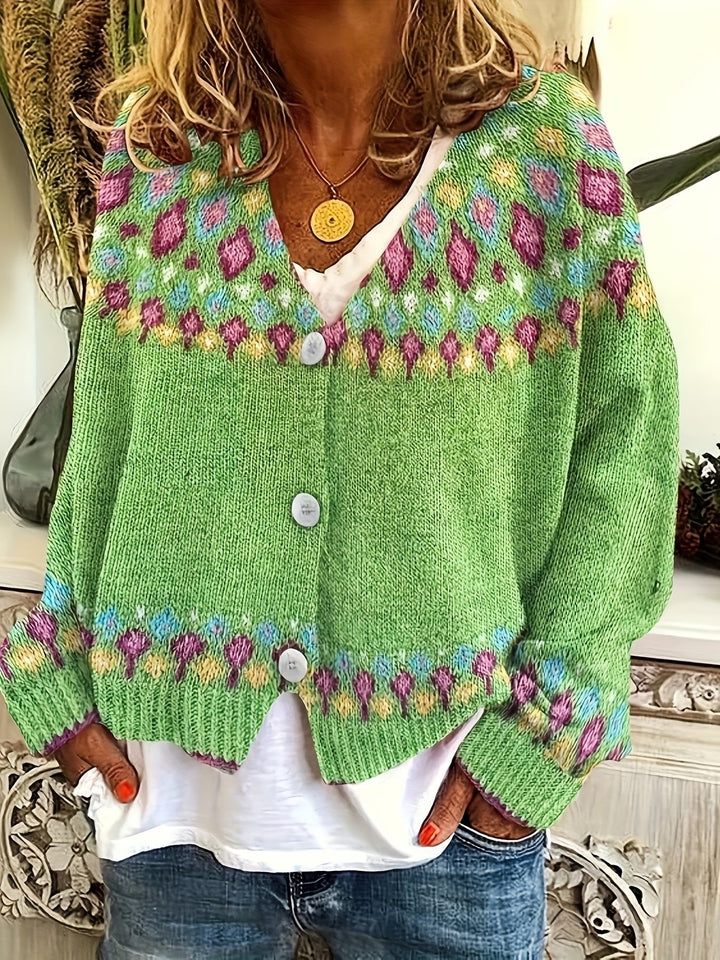 Maribel | Kardigan z dzianiny Fair Isle