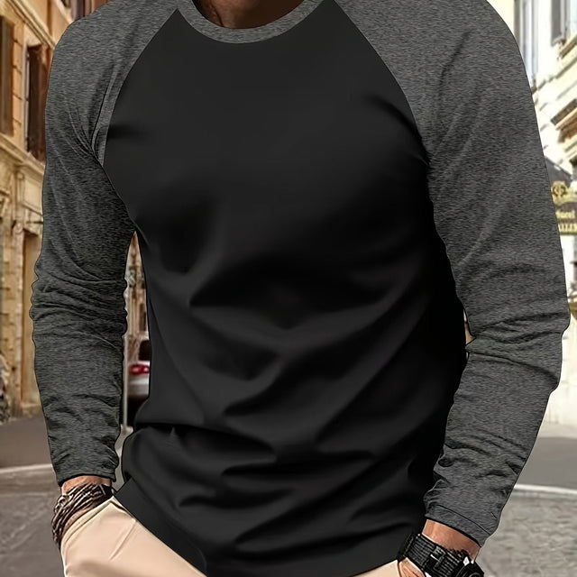 Roman | Dwukolorowa koszulka z długim rękawem typu raglan