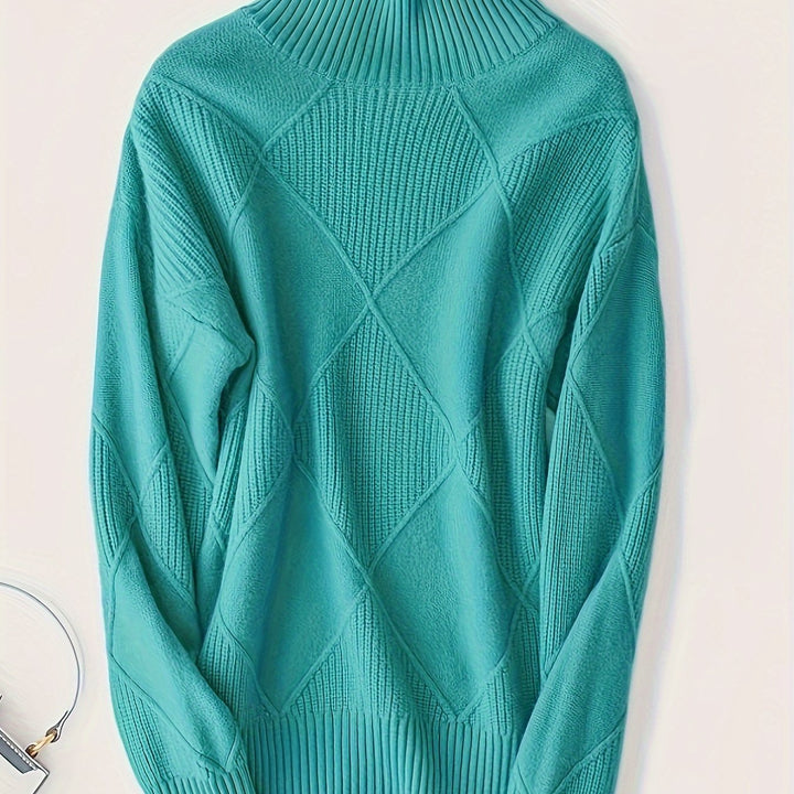 Freya | Sweter z teksturowanym golfem