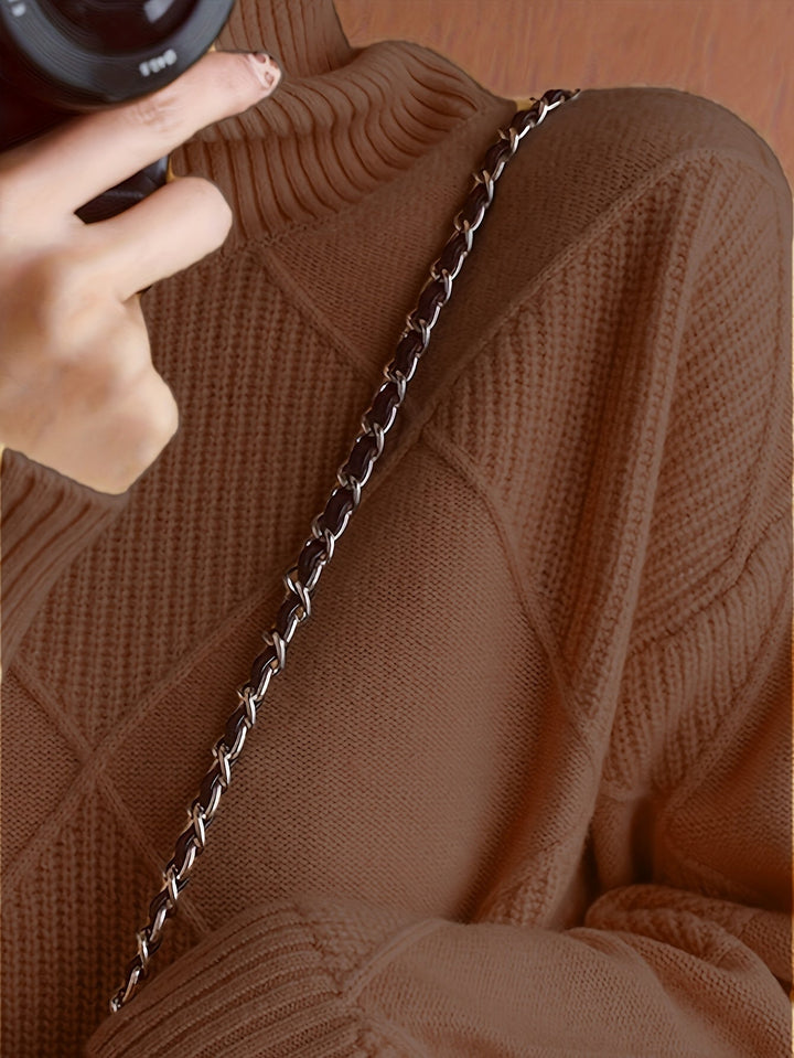 Freya | Sweter z teksturowanym golfem