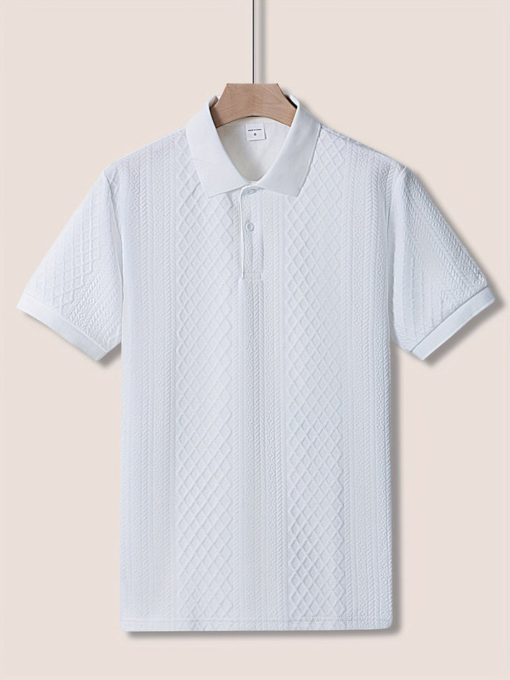 Harrington | Teksturowana koszulka polo do biura