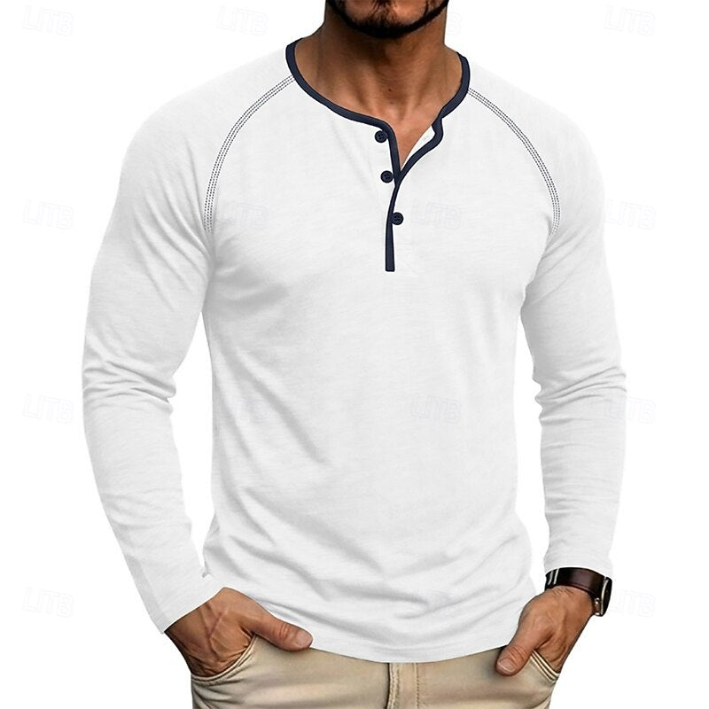 Holden | Klasyczna koszulka Henley z długim rękawem