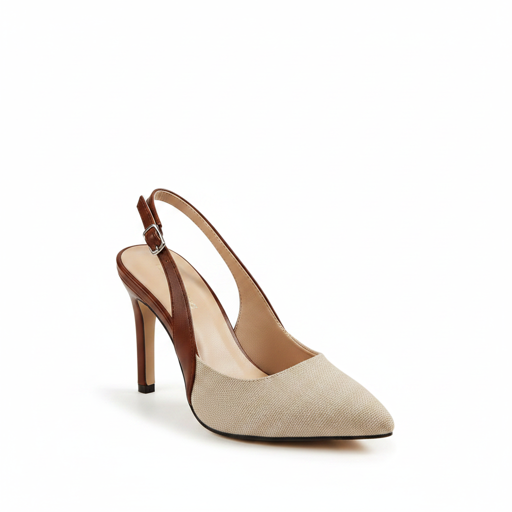 Amelie | Szpilki Slingback w Kontrastowych Kolorach
