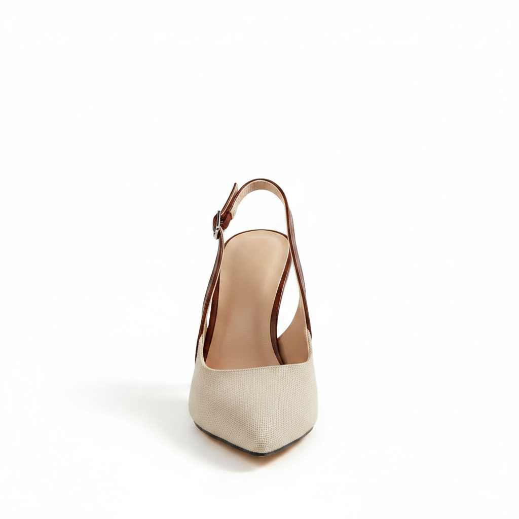 Amelie | Szpilki Slingback w Kontrastowych Kolorach