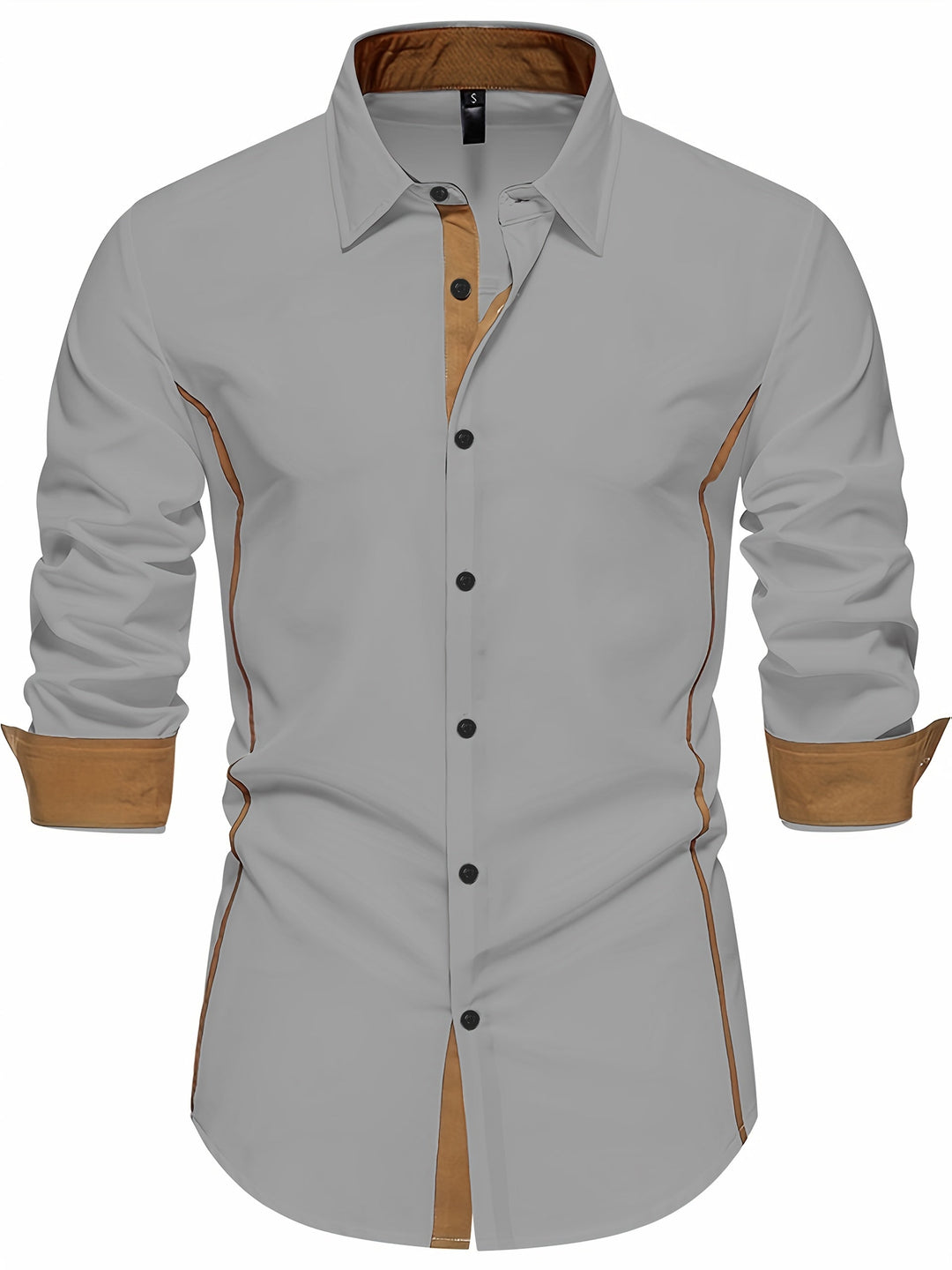 Damon | Koszula Slim Fit z Kontrastowymi Akcentami