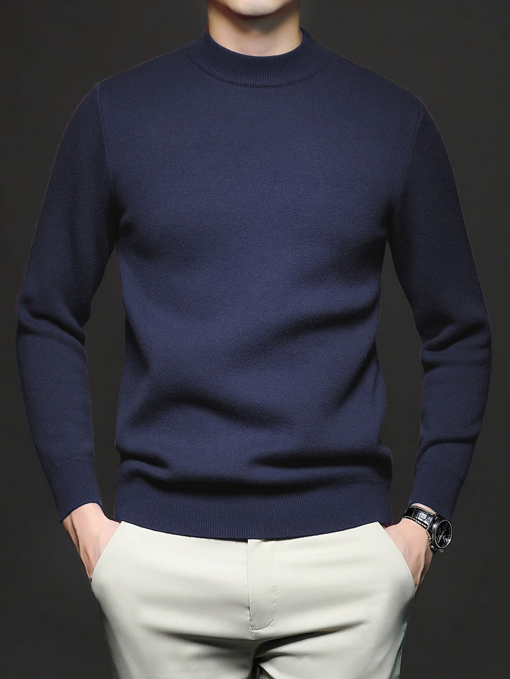 Tobias | Elegancki Sweter z Wysokim Kołnierzem