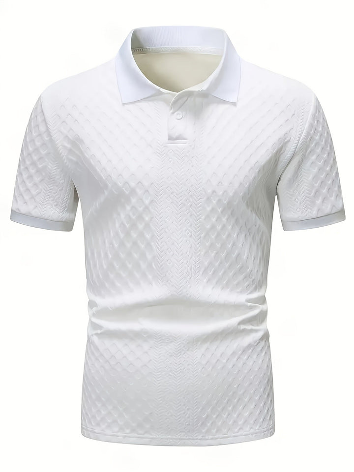 Harrington | Teksturowana koszulka polo do biura