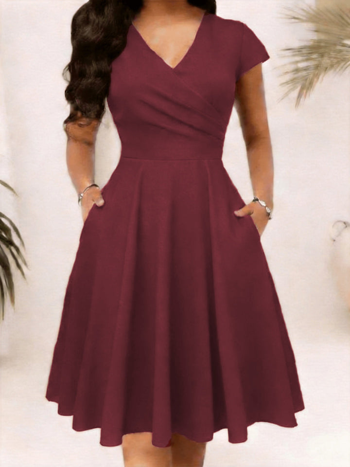 Nadine | Elegancka Kwiatowa Sukienka Midi