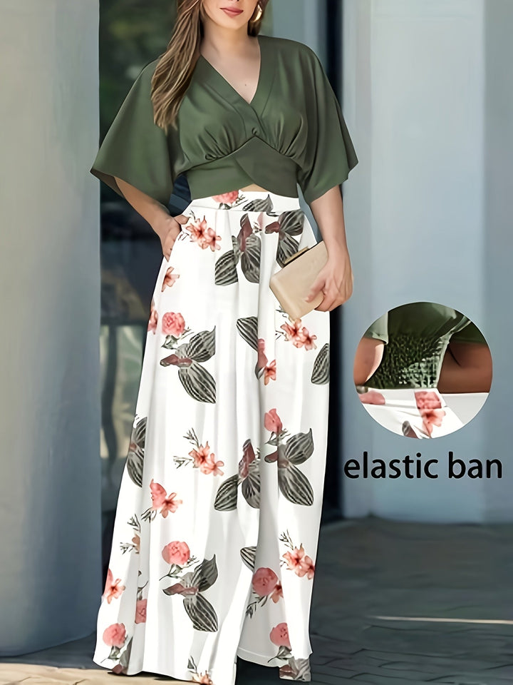 Marlena | Elegancki Zestaw Kwiatowy z Dwu Elementów