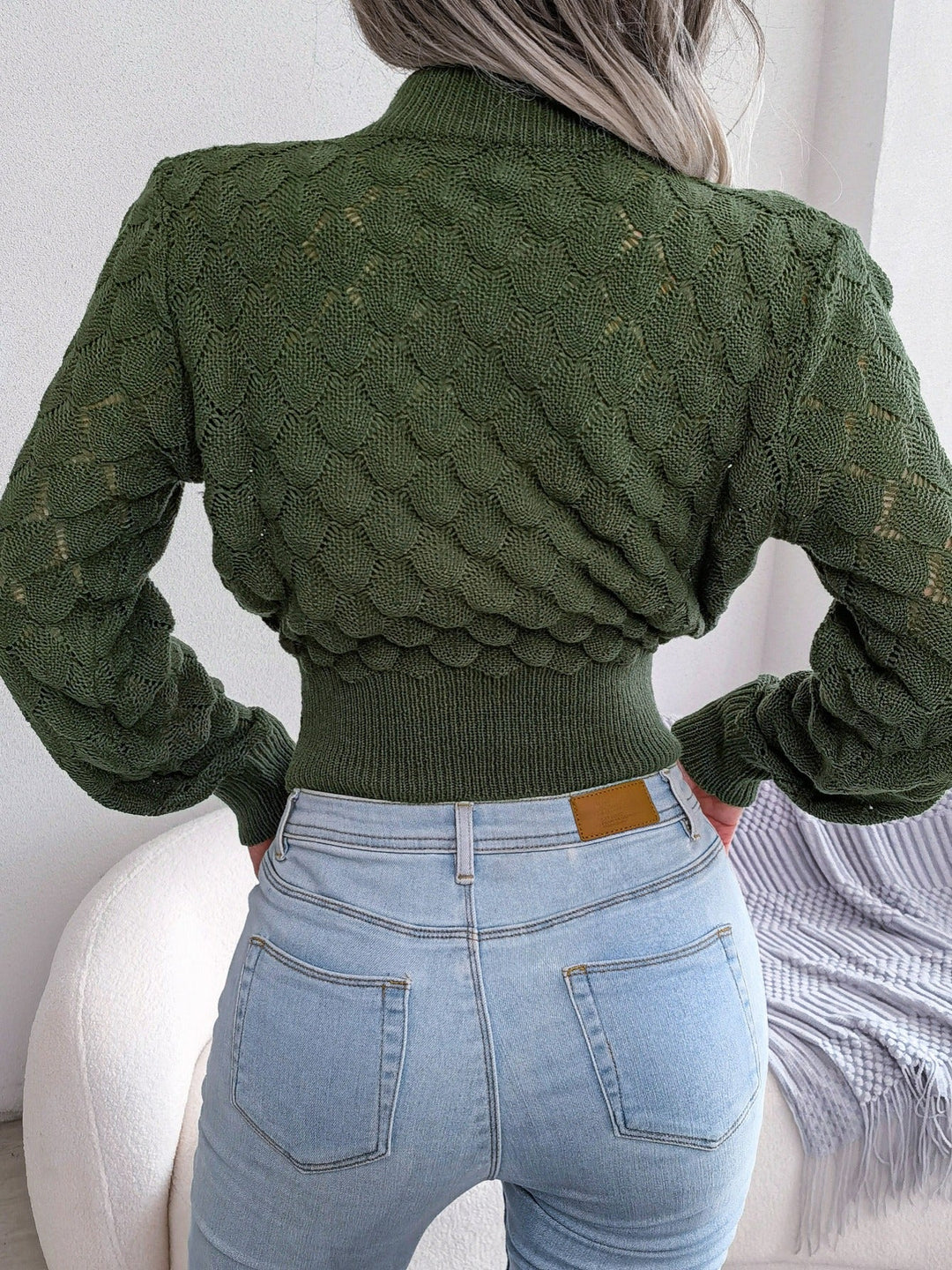 Maisie | Teksturowany Krótki Sweter