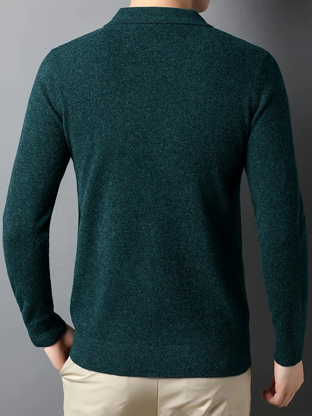 Frederick | Wyszukany Sweter Polo z Kołnierzykiem