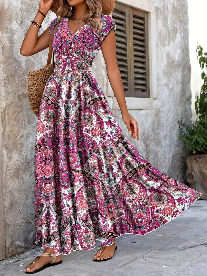 Tabitha | Sukienka Maxi w Wzór Paisley