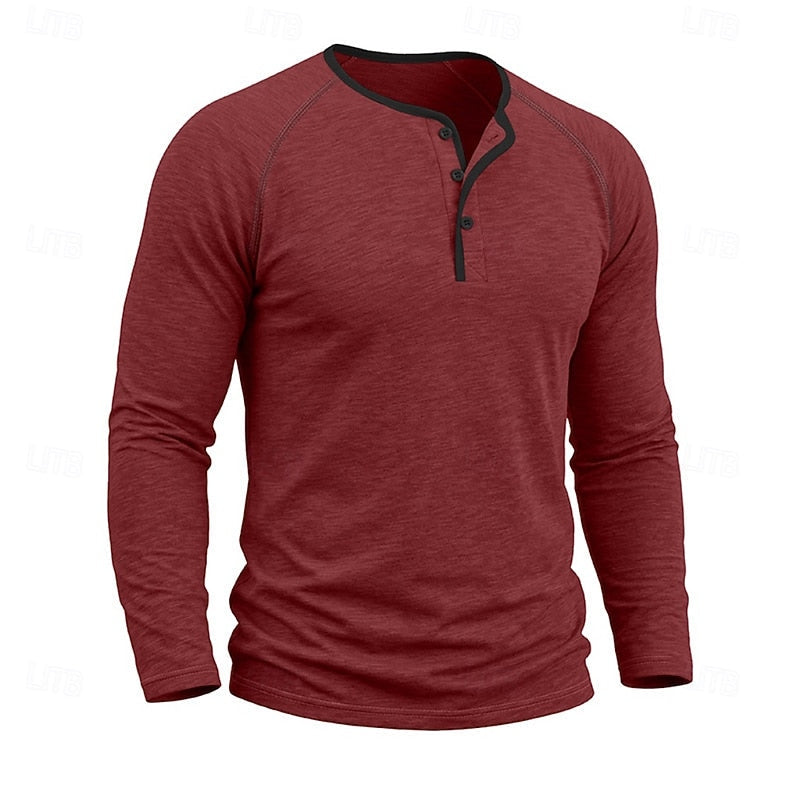 Holden | Klasyczna koszulka Henley z długim rękawem