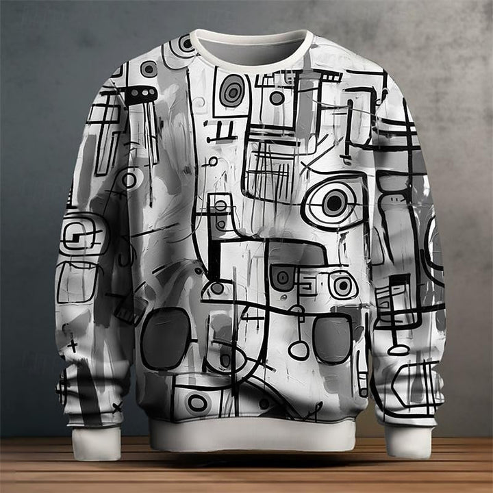 Grant | Artystyczny Sweatshirt z Okryciem na Szyi