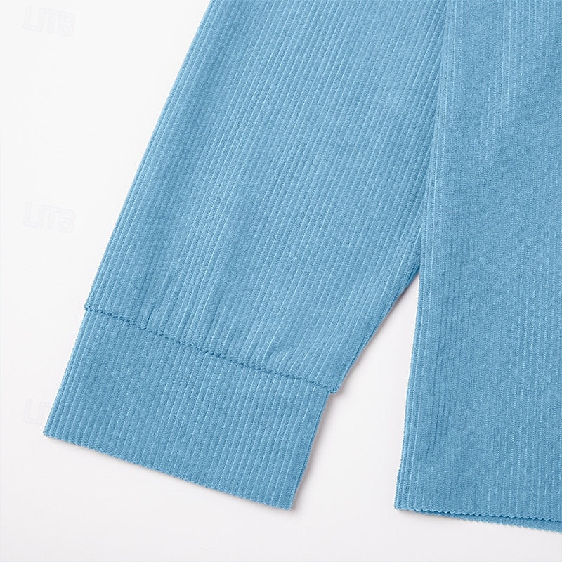 Julian | Teksturowana koszulka polo z długim rękawem