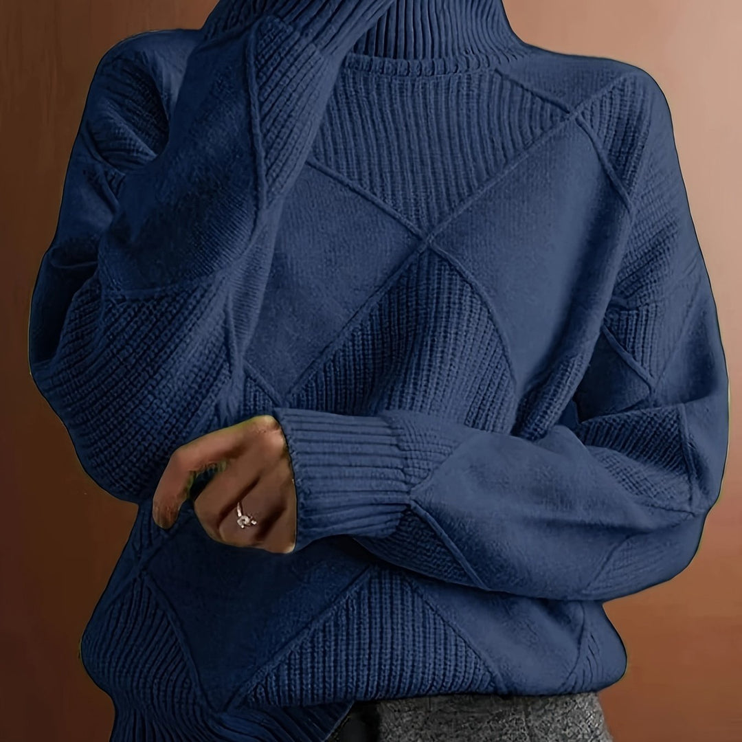 Freya | Sweter z teksturowanym golfem