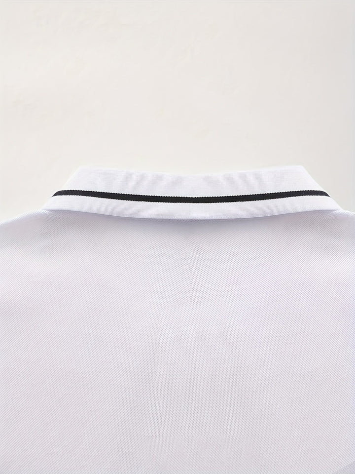 Reginald | Elegancka Koszula Polo z Długim Rękawem