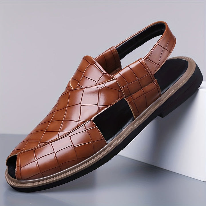 Nathaniel | Klapki Slip-On z Efektem Wplecionym