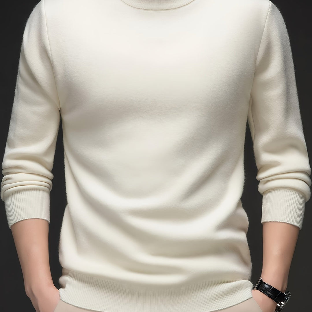 Tobias | Elegancki Sweter z Wysokim Kołnierzem