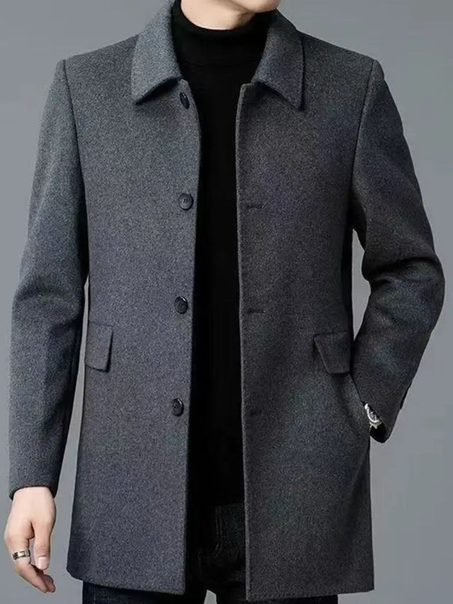 Franklin | Elegancki Płaszcz Jednorzędowy