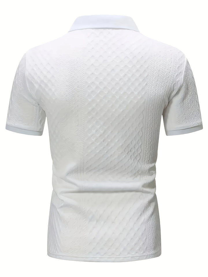 Harrington | Teksturowana koszulka polo do biura