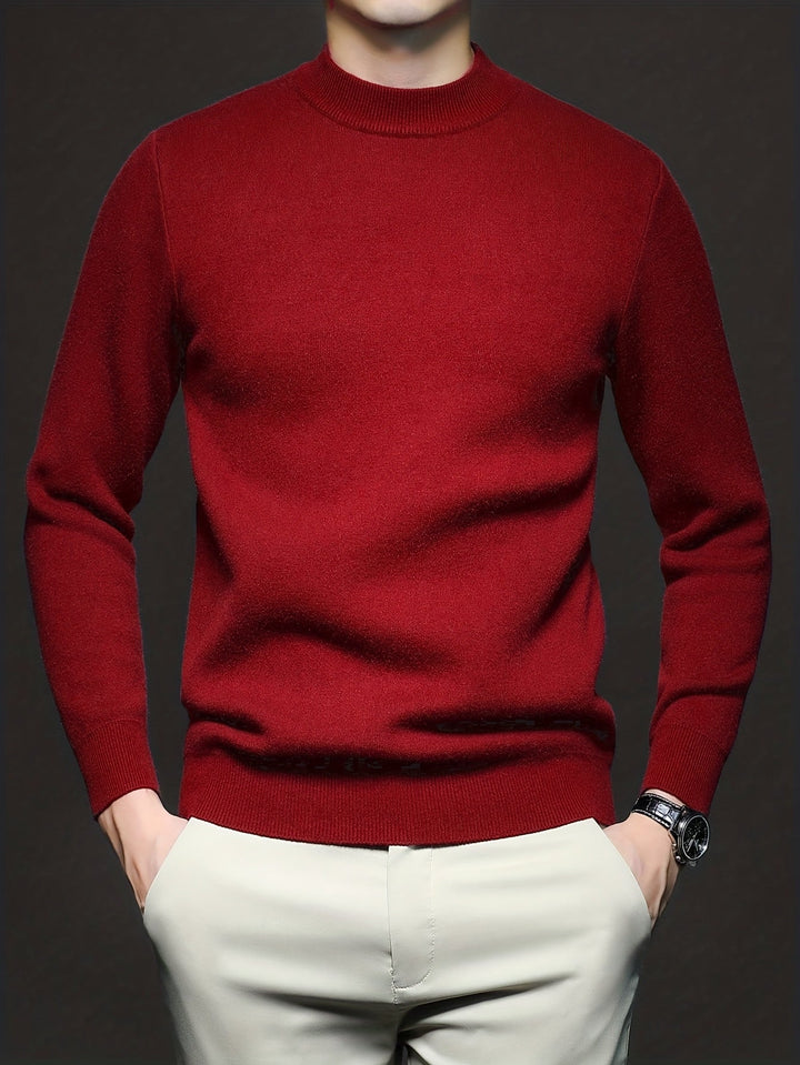 Tobias | Elegancki Sweter z Wysokim Kołnierzem