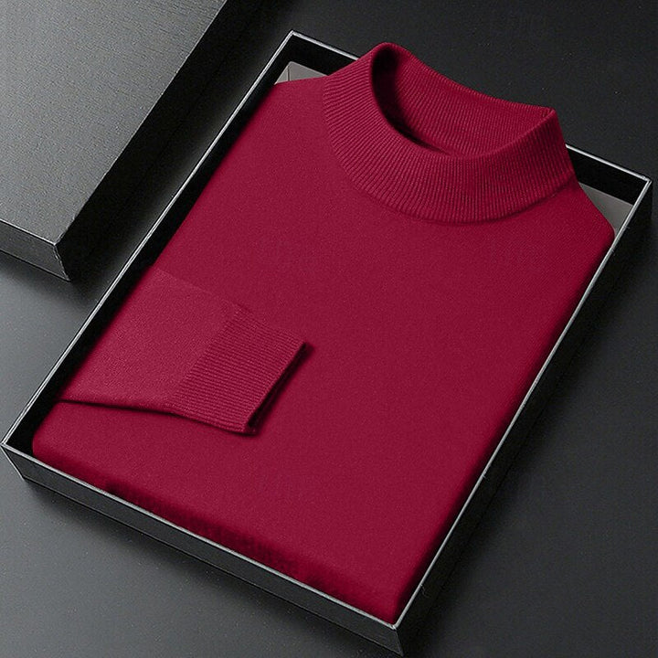 Maxwell | Elegancki Sweter z Kołnierzem Mock