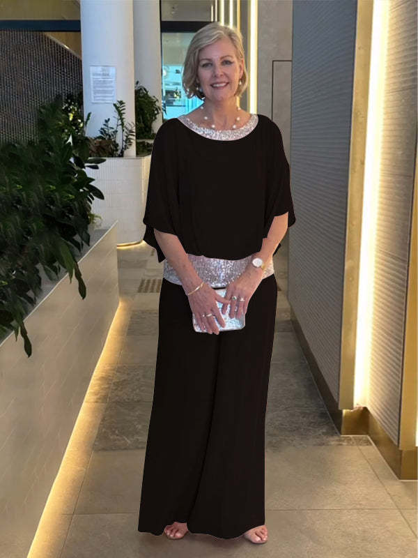 Lillian | Elegancki Zestaw z Szerokimi Rękawami