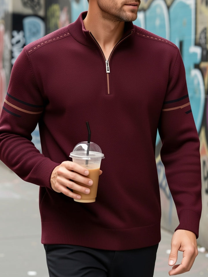 Alden | Sweter z zamkiem na szyi
