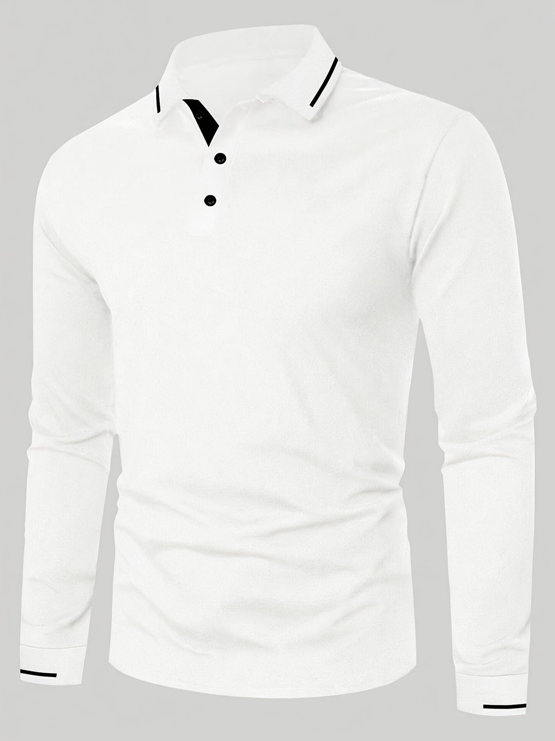 Reginald | Elegancka Koszula Polo z Długim Rękawem