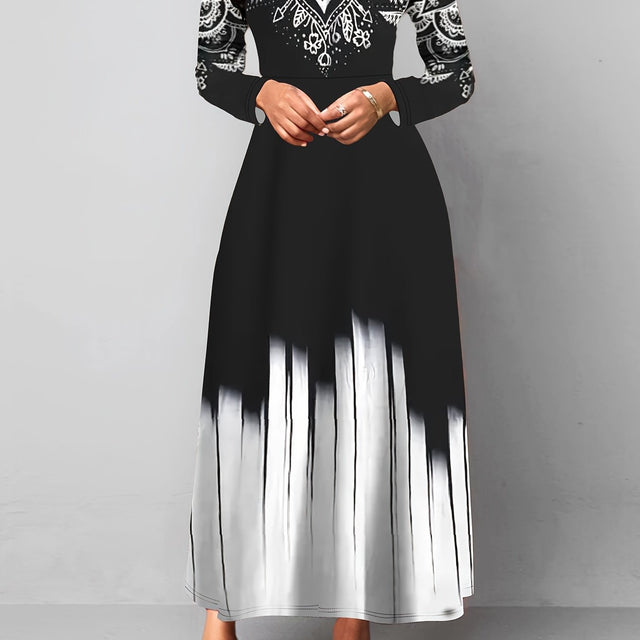 Rosalyn | Ornamentalna Sukienka A-Line Maxi