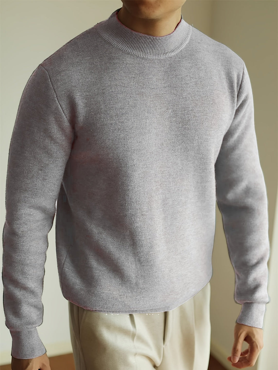 Tobias | Elegancki Sweter z Wysokim Kołnierzem