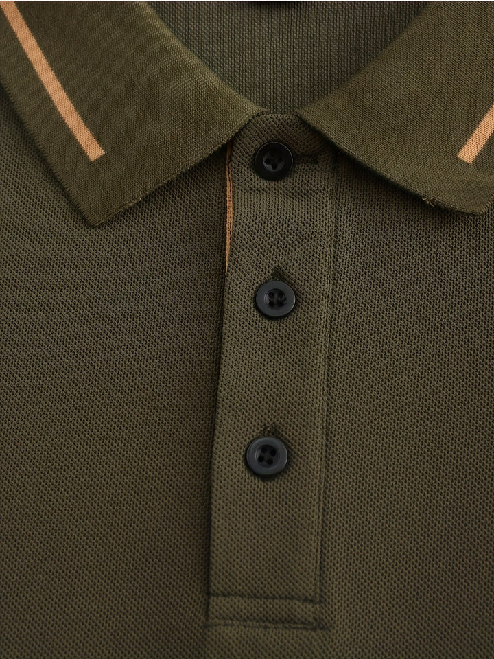 Reginald | Elegancka Koszula Polo z Długim Rękawem