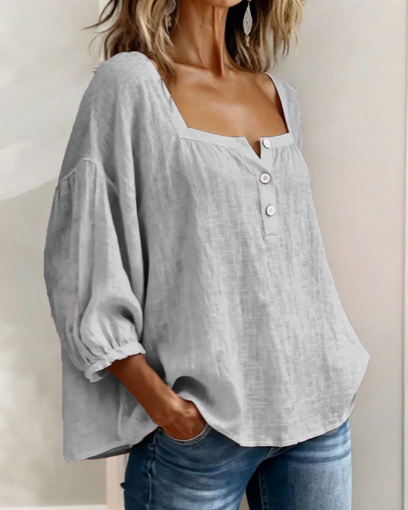 Orlinda | Stylowa Bluzka z Luźnymi Bufkami