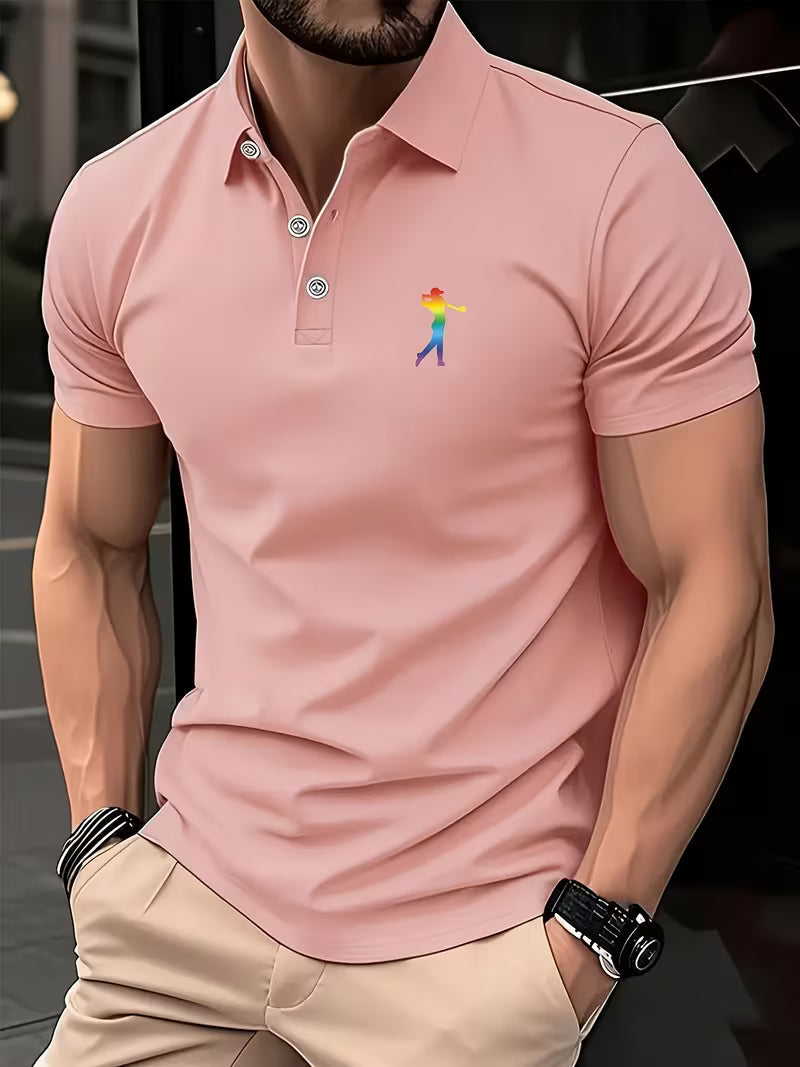 Simeon | Casual Koszula Golfowa z Krótkim Rękawem