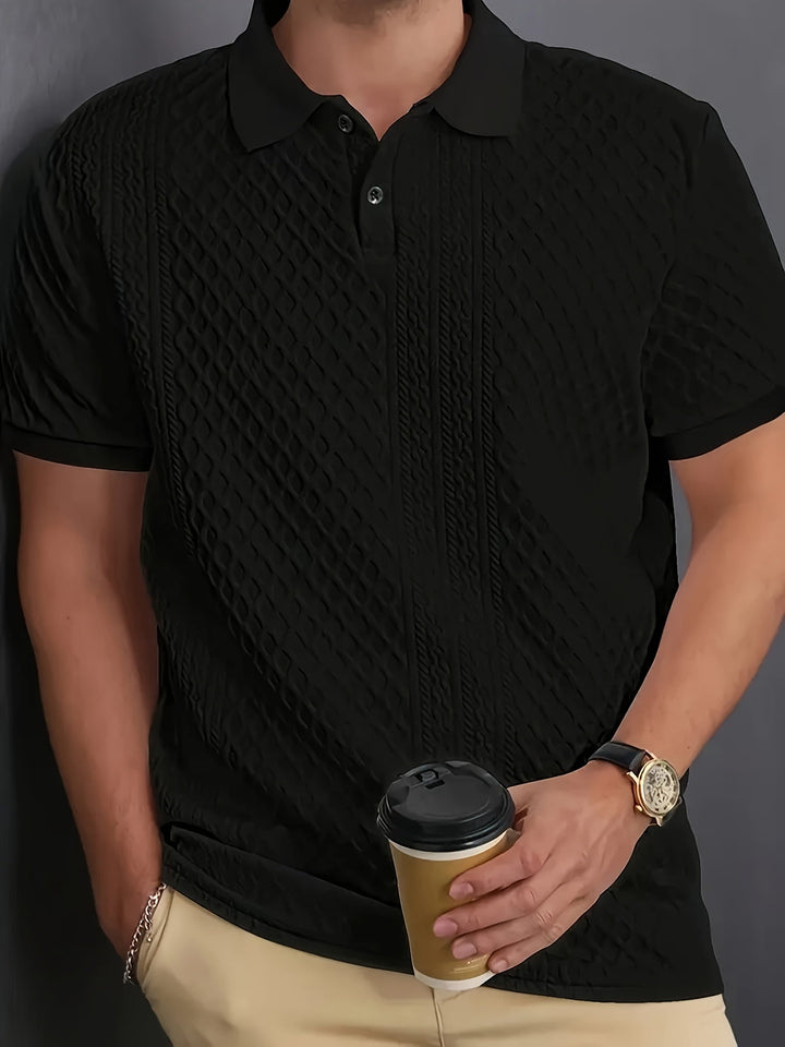 Harrington | Teksturowana koszulka polo do biura