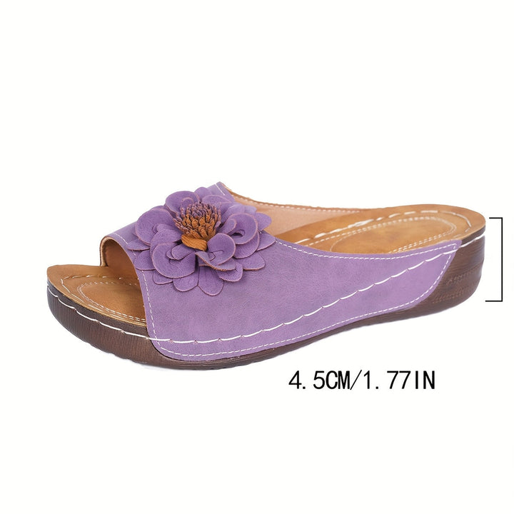 Rosalyn | Kwiatowe Wedge Sandaly