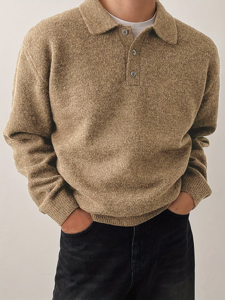 Reid | Sweter z kołnierzykiem polo