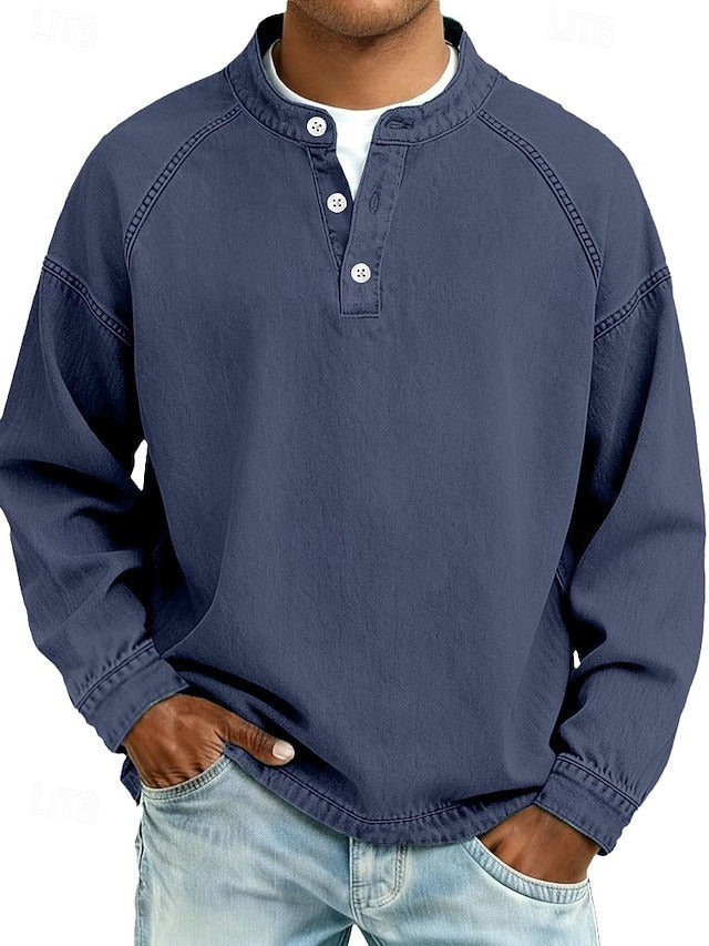 Dorian | Casual Vintage Koszula z Długim Rękawem