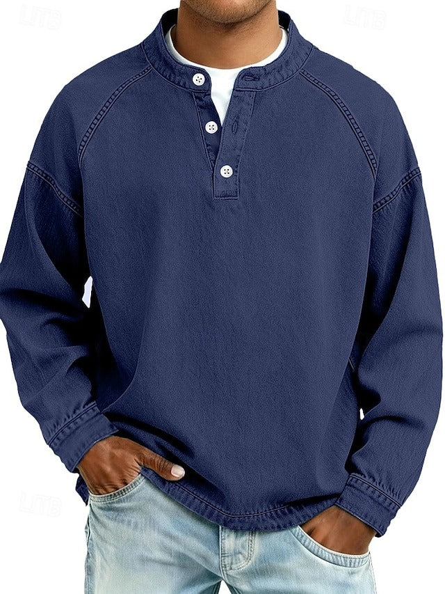 Dorian | Casual Vintage Koszula z Długim Rękawem