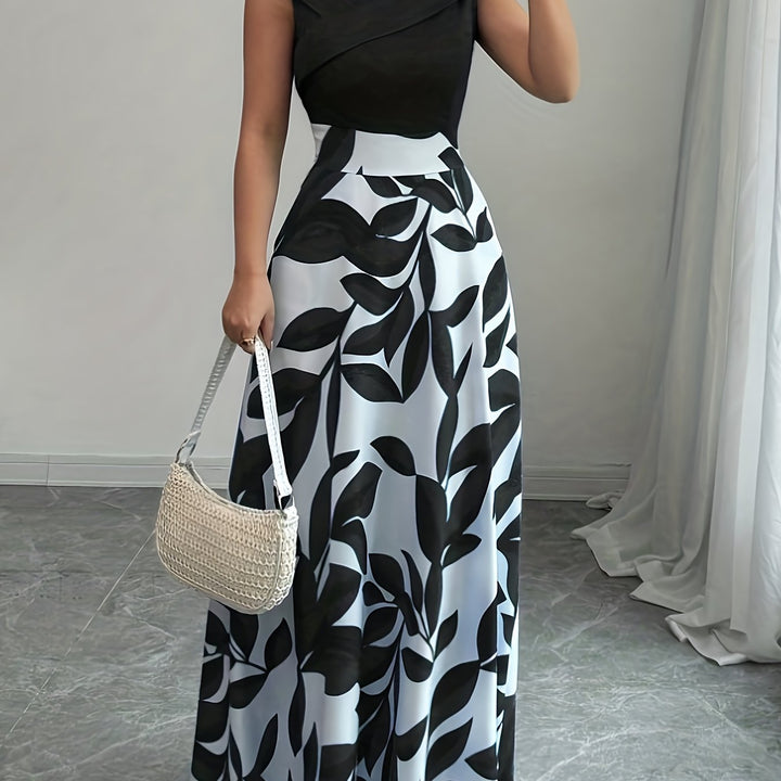 Sabrina | Elegancka sukienka maxi w liście